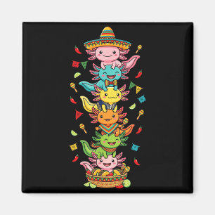 Aimant Drôle Axolotl Cinco De Mayo Enfants Hommes Femmes