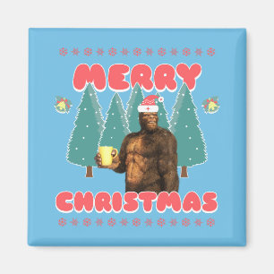 Aimant Drôle Bigfoot - Joyeux Noël