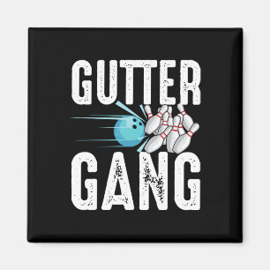 Aimant Drôle cadeau Bowling Hommes Cool Gutter Gang