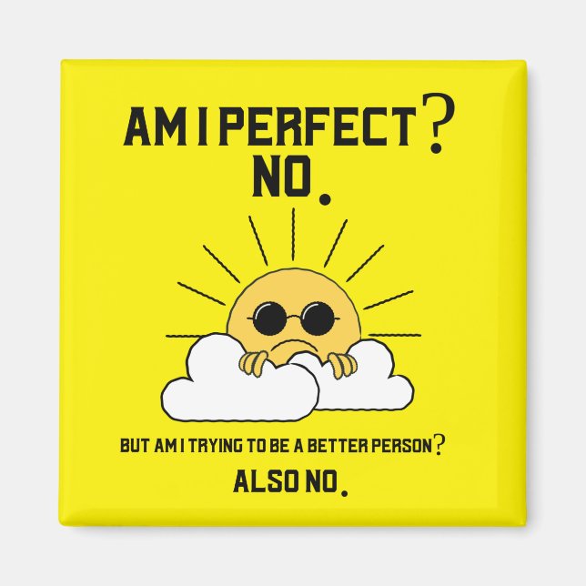 Aimant Drôle cadeau de motivation sarcastique (Devant)