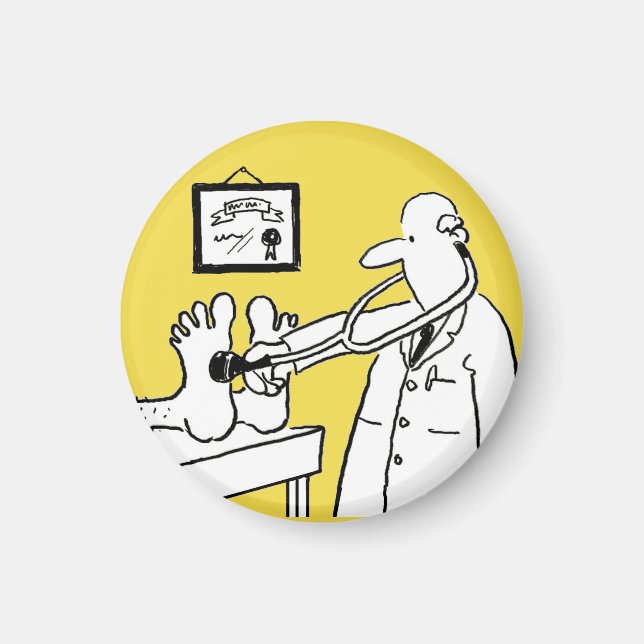 Aimant Drôle cadeau Docteur. Docteur avec stéthoscope (Devant)