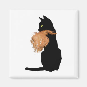 Aimant Drôle Chat Noir Lady Kamala Avec Les Cheveux Trump