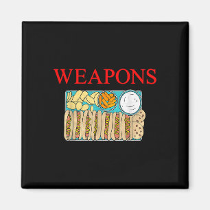 Aimant Drôle Chien Chaud Et Snack Retro Vintage - Armes