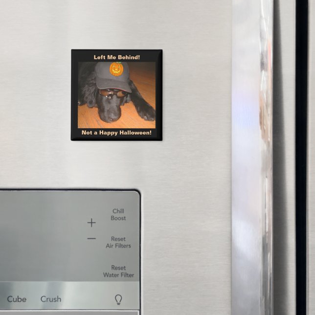 Aimant Drôle Chien Laissé Derrière Cette Halloween (In situ (réfrigérateur))