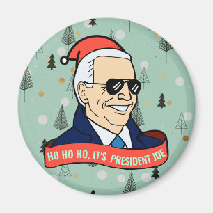 Aimant Drôle dans la cuisine de Noël de Joe Biden