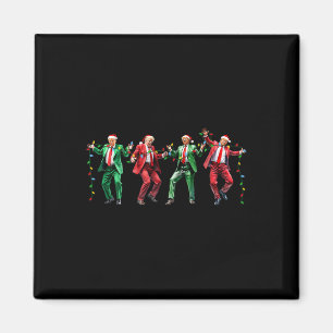 Aimant Drôle danse Trump Père Noël Noël Xmas Pyjama
