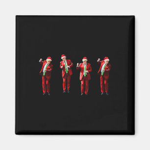 Aimant Drôle danse Trump Père Noël Noël Xmas Pyjama