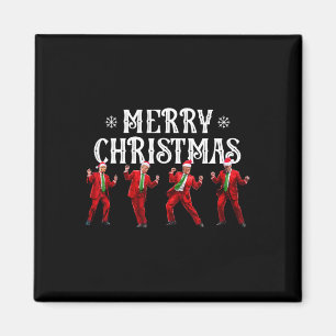 Aimant Drôle de danse de Trump Père Noël Noël Xmas Pajam