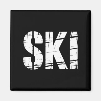 Aimant Drôle de dicton de ski blague extérieure en détres