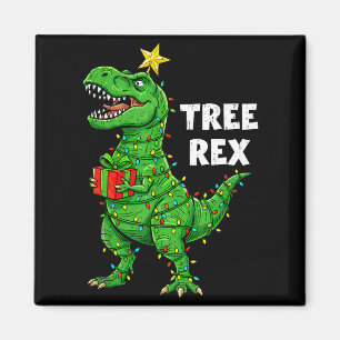 Aimant Drôle de dinosaure de Noël arbre rex dino père noë