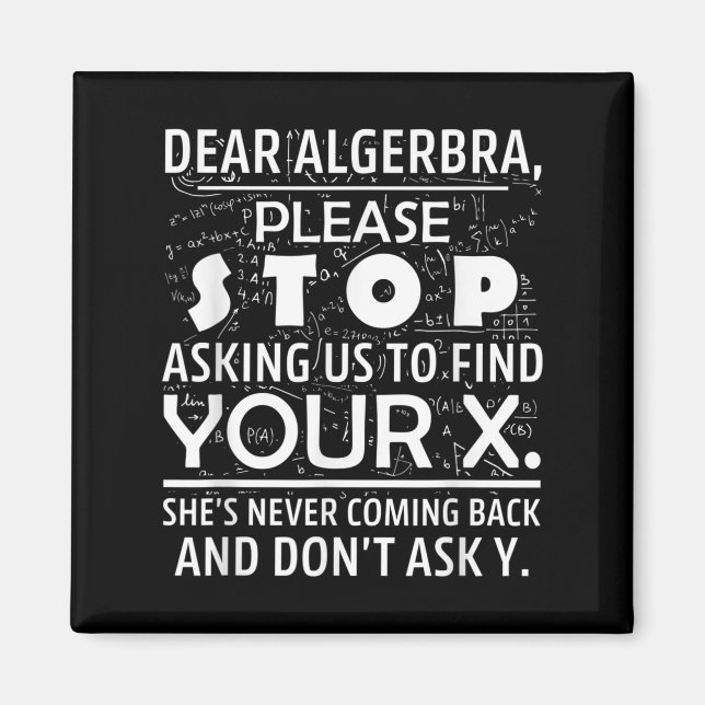 Aimant Drôle de maths pour les amateurs de maths Nerd Ner (Devant)