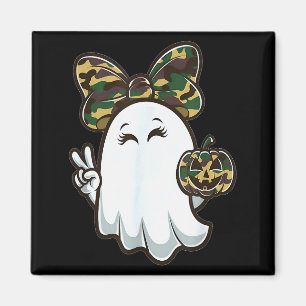 Aimant Drôle de saison de chasse Hello Halloween Camoufla