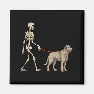 Aimant Drôle de squelette de chien de chasse irlandais qu