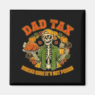Aimant Drôle de Thanksgiving Papa Taxe Squelette Dinde Jo