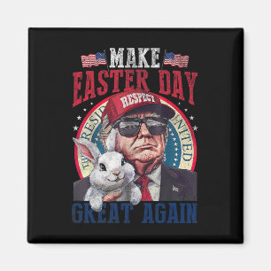 Aimant Drôle de Trump Faire Pâques Grande Again Lapin Cha