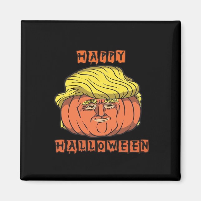 Aimant Drôle Donald Citrouille Halloween (Devant)