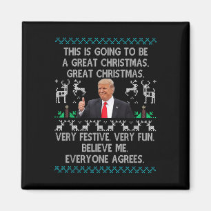 Aimant Drôle Donald Trump Joyeux pyjamas de Noël