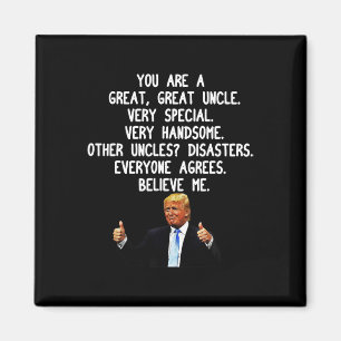 Aimant Drôle Donald Trump Uncle Gag cadeau Unc conservate