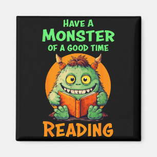 Aimant Drôle Halloween Enseignant Bibliothécaire Monstre