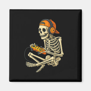 Aimant Drôle Halloween Squelette Joueur Vidéo Joueur Garç
