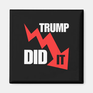 Aimant Drôle Il L'a Fait Économie Stocks Tee Trump Politi