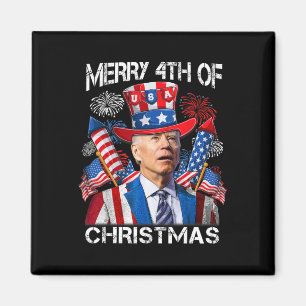 Aimant Drôle Joe Biden Joyeux 4 de Noël 4 juillet