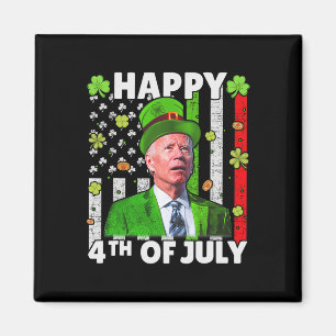 Aimant Drôle Joe Biden Joyeux 4 juillet Confus St Patr