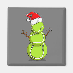 Aimant Drôle joueur de tennis Snowman cadeau de Noël