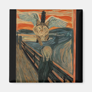 Aimant Drôle Maine Coon Chat Le Cri