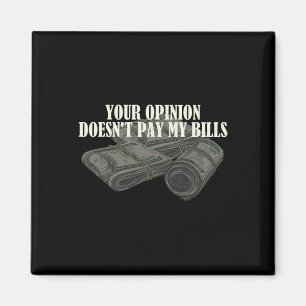 Aimant Drôle Maman Slogan Graphisme Votre opinion ne &# 