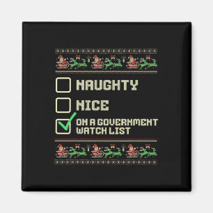 Aimant Drôle Naughty Nice Sur La Liste De Surveillance Du