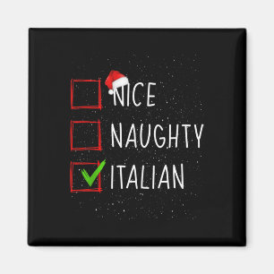 Aimant Drôle Nice Naughty Italien mignon Pajama de Noël