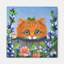 Drôle Orange Tabby Fleurs de chats Créationarts