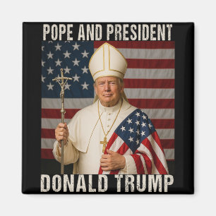 Aimant Drôle Pape Trump Et Président Donald Trump