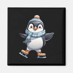 Aimant Drôle Patinage sur glace Pingouin Figure Patinage 