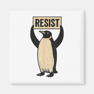 Aimant Drôle Penguin Résister aux pingouins Cool Manifest