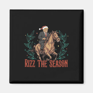 Aimant Drôle Père Noël Trump Rizz La Saison Rendre Noël G