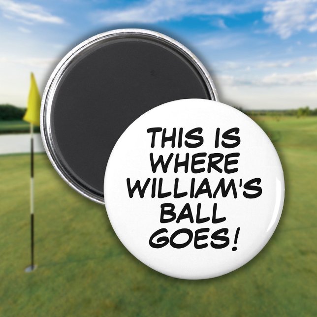 Aimant Drôle personnalisé Comic Book Golf Ball Marker (Funny Personalized Comic Book Golf Ball Marker Magnet)