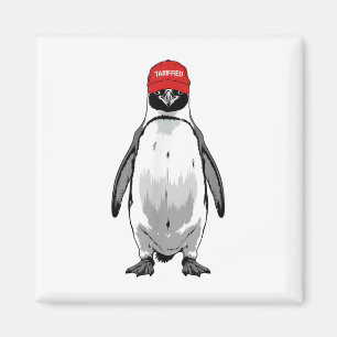 Aimant Drôle Pingouin Tarriéré Anti Trump Tarrif