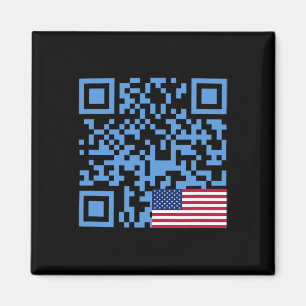 Aimant Drôle Qr Président Trump Danse Code Drapeau Usa