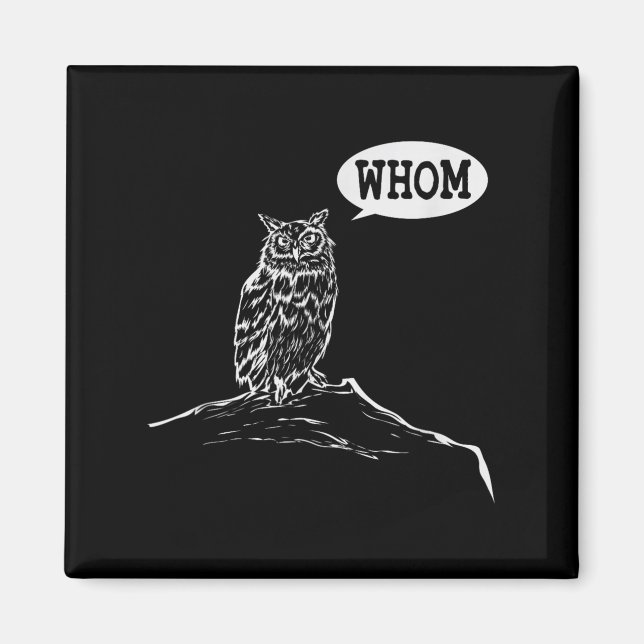 Aimant Drôle Qui Hibou Grammar Englieacher (Devant)