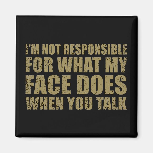 Aimant Drôle sarcastique citations sarcastique humour int (Devant)