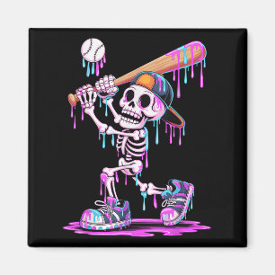 Aimant Drôle Skeleton Baseball Driys Jeunes Enfants Hallo