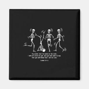 Aimant Drôle Skeleton Danser Des Os Sèches Vivants Hallow