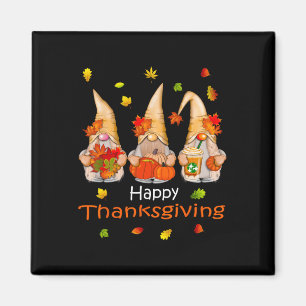 Aimant Drôle Thanksgiving S Pour Les Femmes Gnome - Gnomi