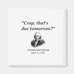 Aimant Drôle Thomas Jefferson Histoire Usa Enseignant Élè