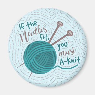 Aimant Drôle Tricot Kitter Humour Needles Yarn
