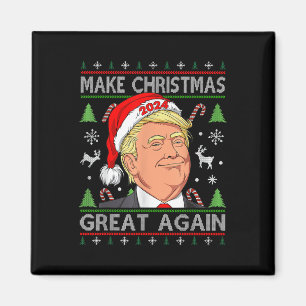 Aimant Drôle Trump 2024 Rendre la grandeur de Noël moche