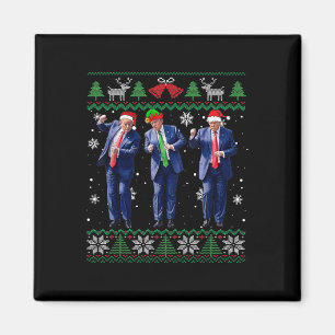 Aimant Drôle Trump Dance Xmas Président 47 États-Unis Noë