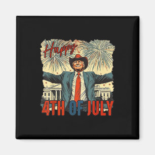 Aimant Drôle Trump Joyeux Jour 4 juillet de l'Indépendanc